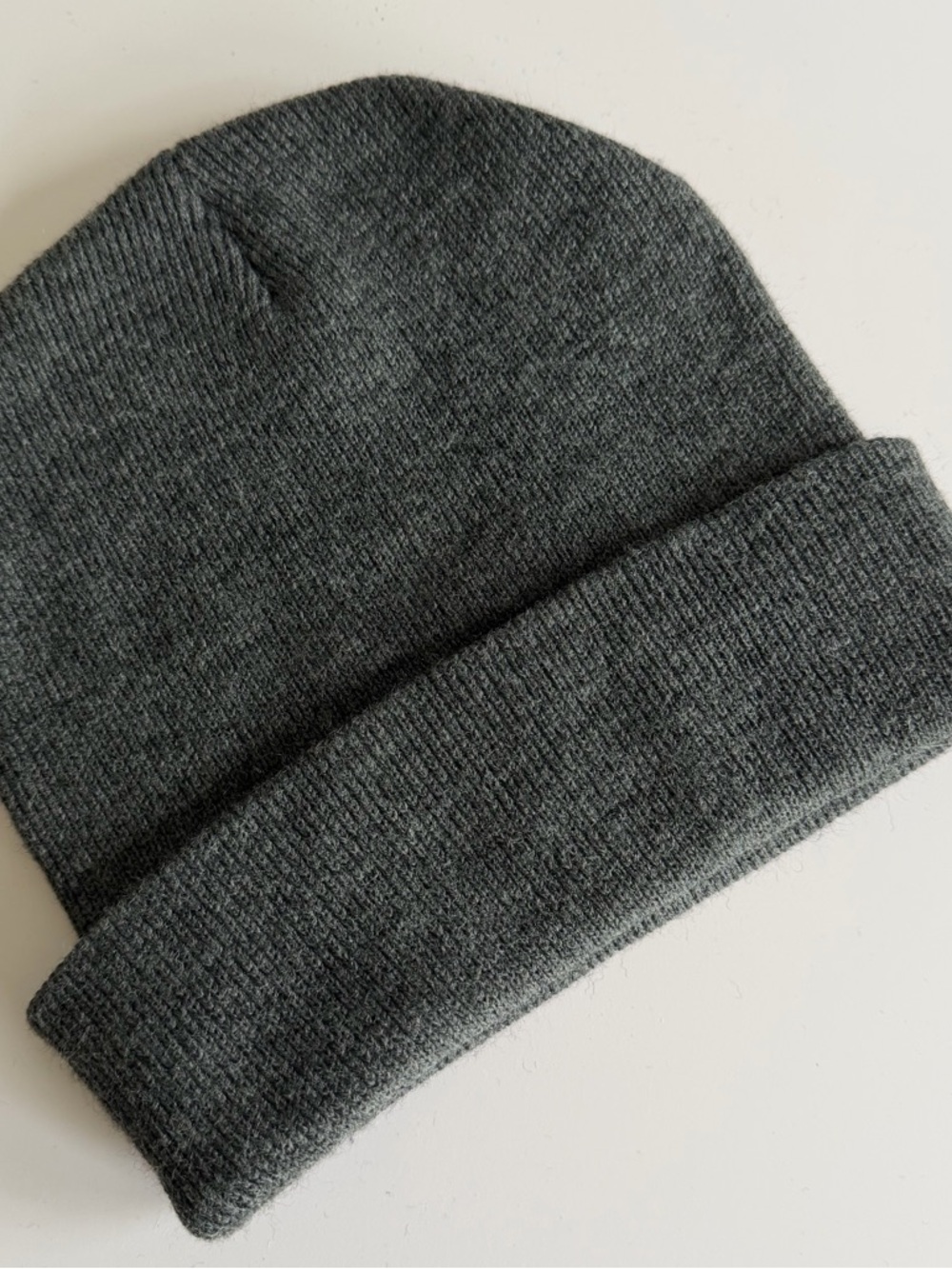 American Apparel charcoal Gray Beanie Tuque Made in USA Knit Hat New